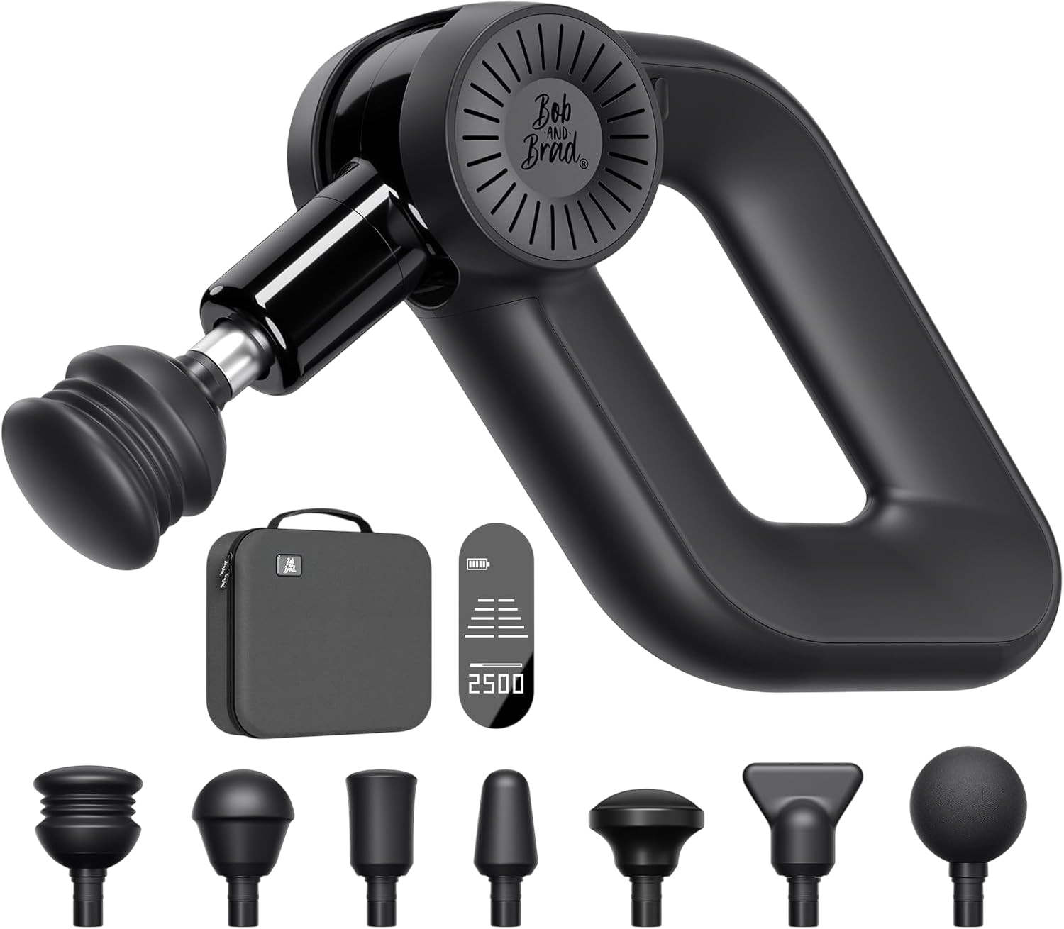 BOB AND BRAD D6 Pro massage gun with 16mm amplitude and 85lbs stall force, quiet deep tissue percussion massager for athletes